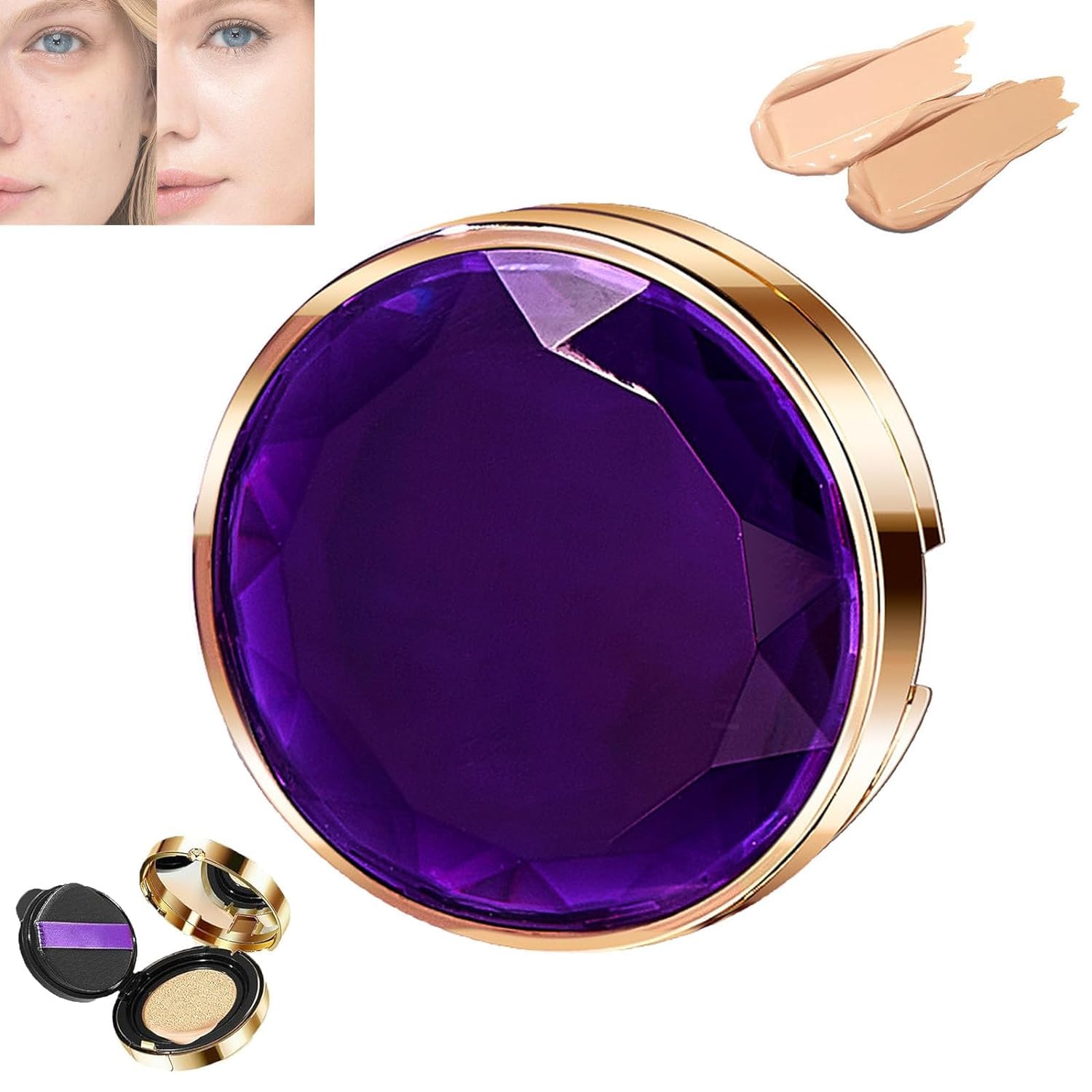 Soft Matte Cream Concealer, Full-Coverage Waterproof Moisturizing Hydrating Foundation, Moisturizing Contour and Brighten (Ivory)