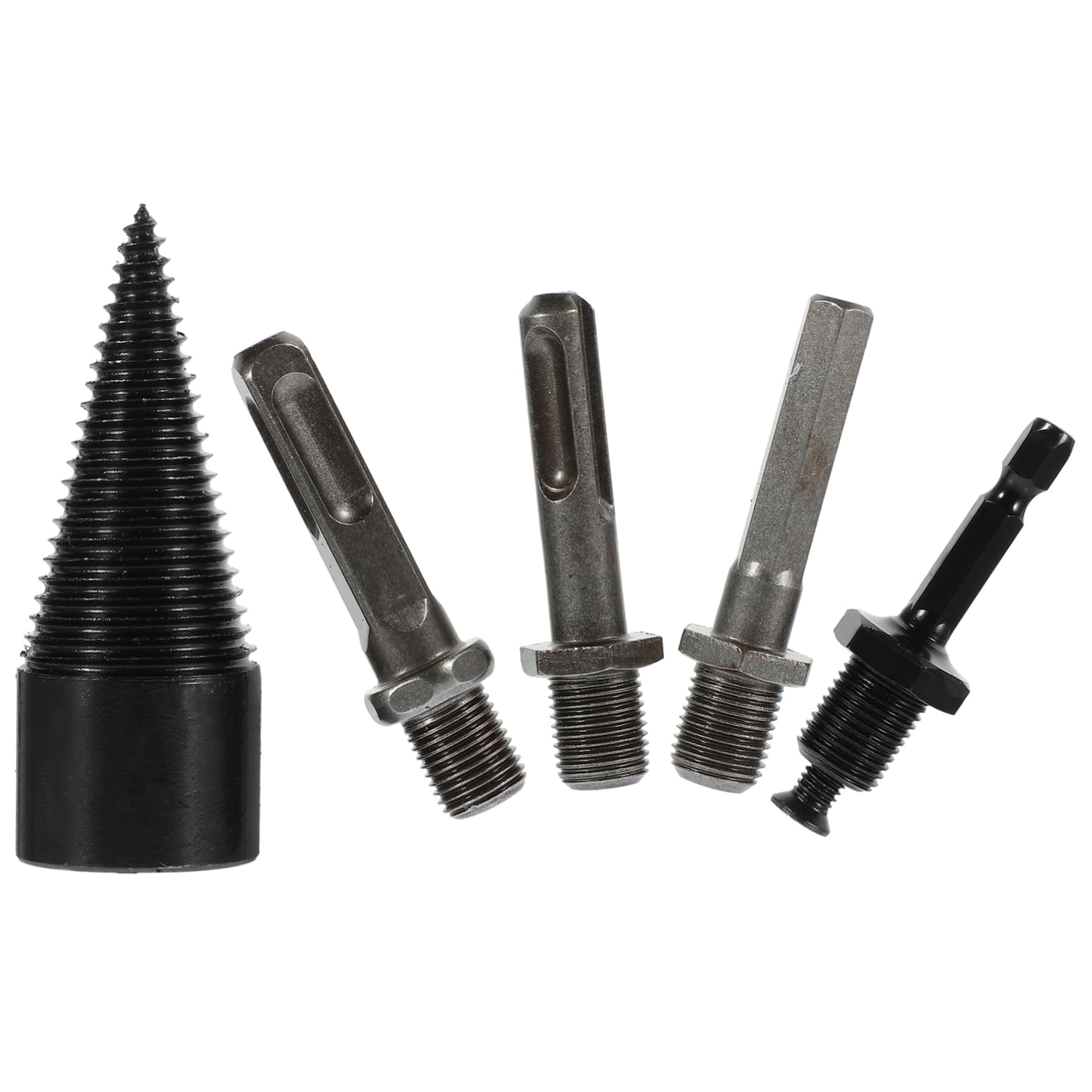 TOYANDONA 2 Set Punte Spaccalegna Al Carbonio Trapano Per Cunei Per Separare Ceppi E Aumentare Produttività 5 Pezzi*2