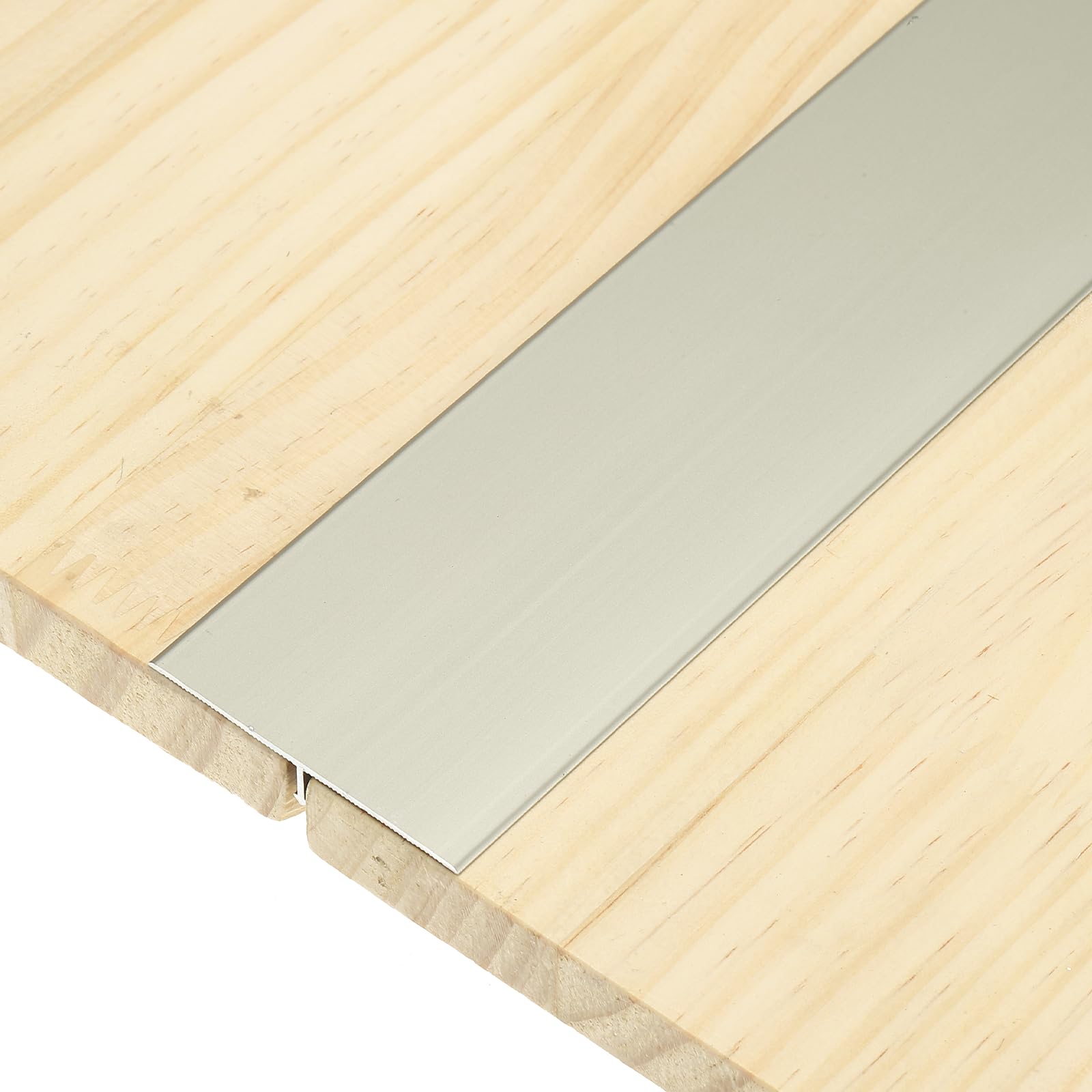 sourcing map 3Pcs T-Molding Transition Strips, 0.9m x 50mm (L x W) Aluminium Alloy Floor Flat Divider Strip Vinyl Flooring Edging Trim for Floor Gaps Doorways, Gray