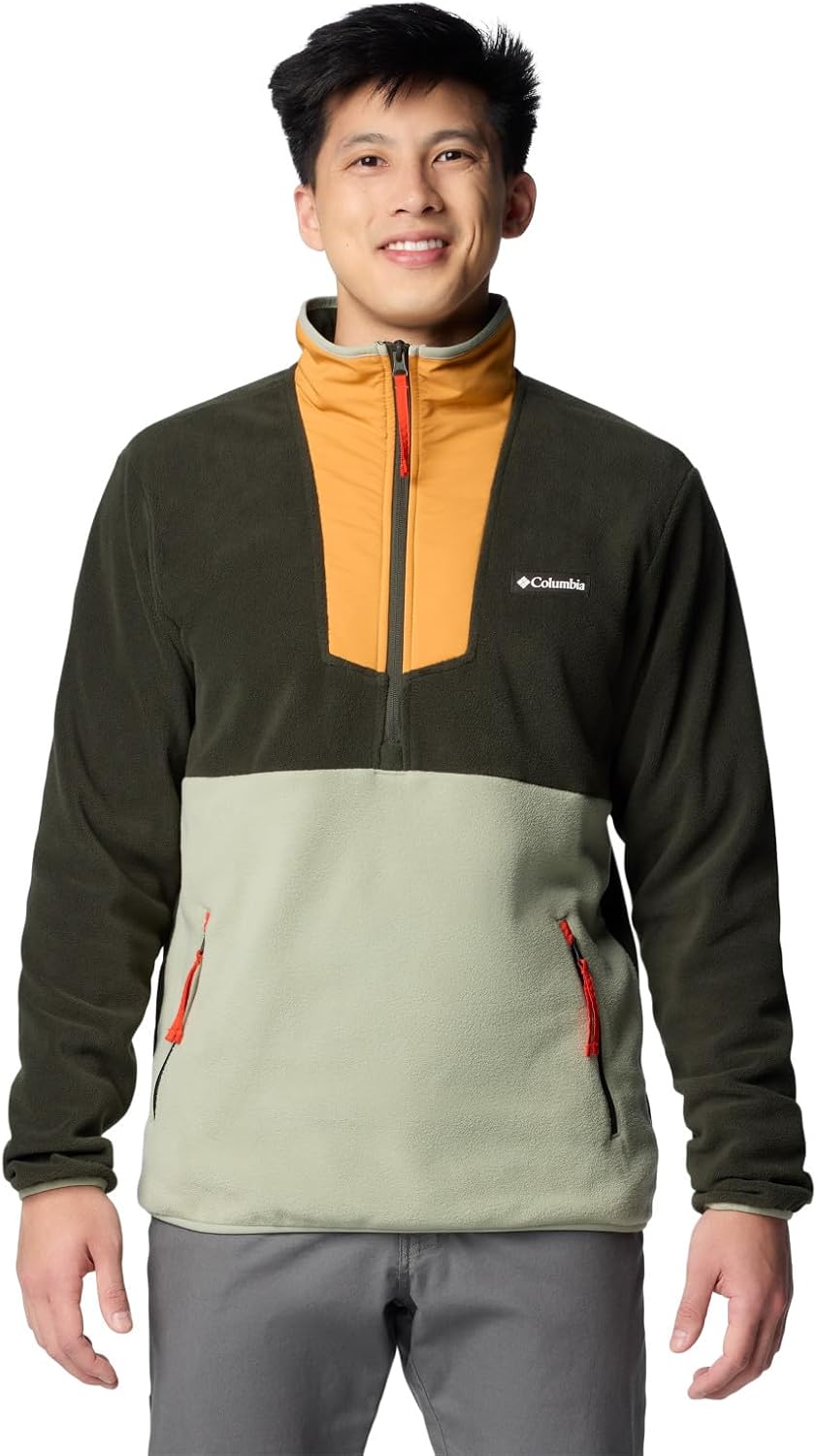 Giacca In Pile Columbia Sequoia Grove Uomo - Zip Completa, Tasche Con Cerniera, Lavabile