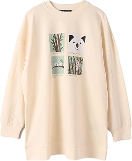 سويت شيرت طويل مطبوع برقبة دائرية ضيقة للنساء من ال سي وايكيكي