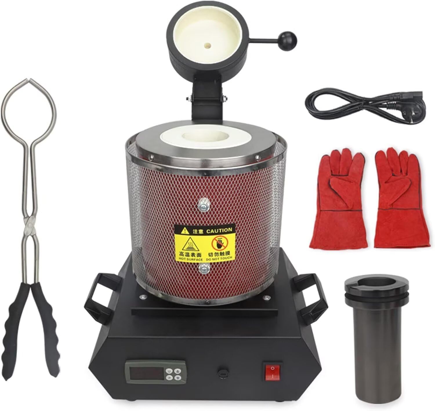 Pistola de Calor Industrial 1150°C con Pantalla LCD Digital, Control de Temperatura Variable y Doble Velocidad de Ventilador para Termoencogido, Decapado, Soldadura y Manualidades,Red has net-1kg