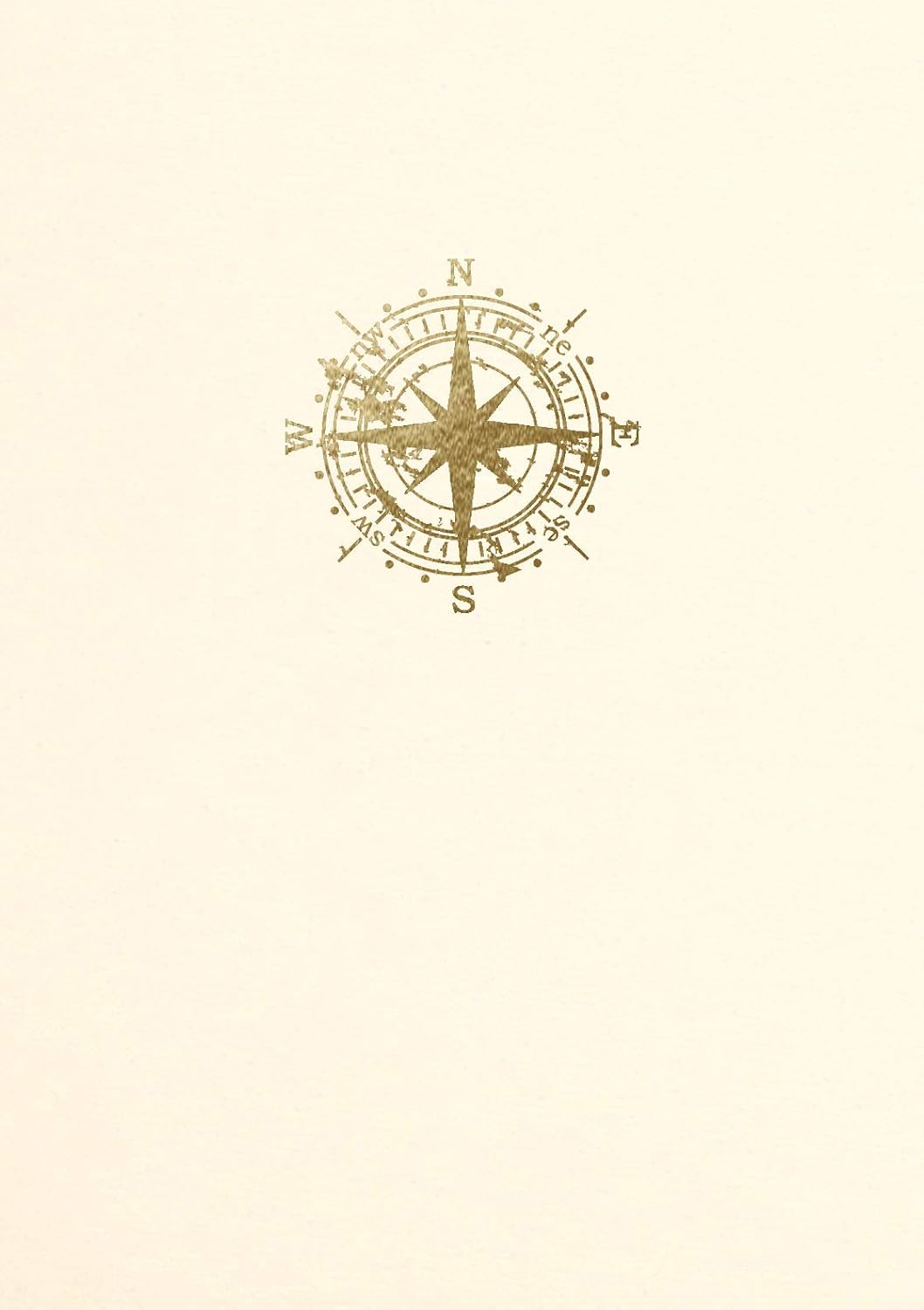Graphique Nautical La Petite Presse Boxed Notecards - 10 Embossed and Embellished Gold Foil Compass Blank Cards with Matching Envelopes, 3.25" x 4.75"