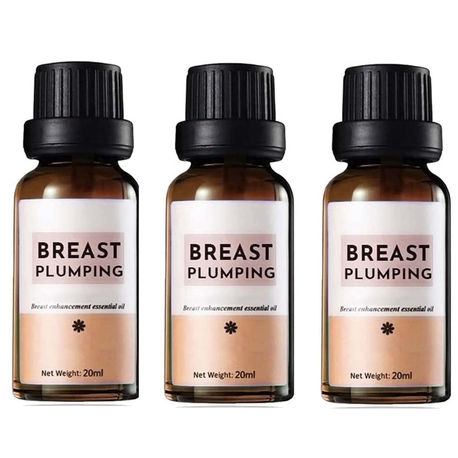 Breast Plumping Oil, Natural Herbal Bust Up Essential Oil, Breast Plumping Essential Oil, Curvy Beauty Korean Bust Massage Oil, Strengthens Skin Elasticity& Firmness (3Pcs, Brown)