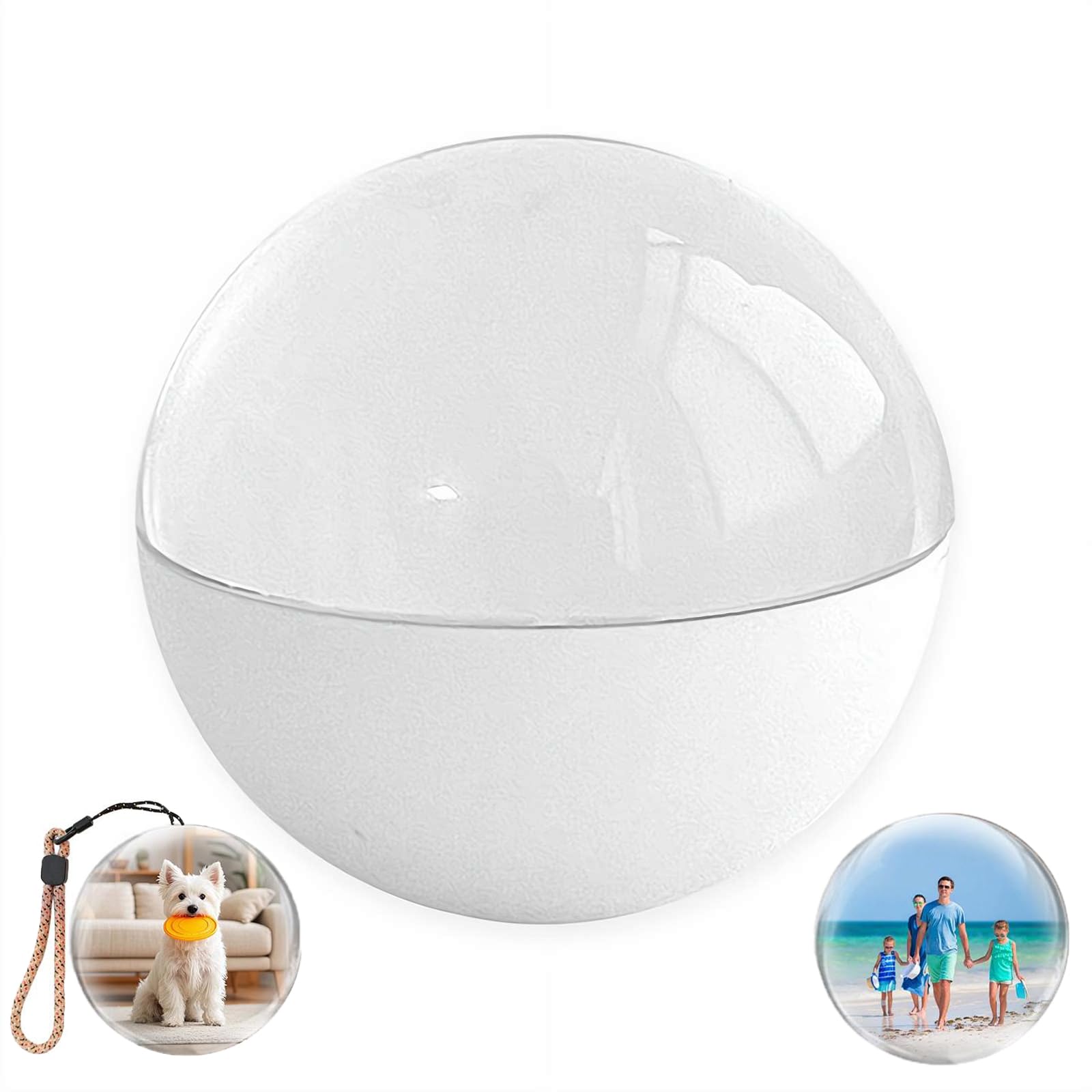 2.76" Crystal Ball Video Player Supports WiFi, 3D Memory Orb Ball Digital Display Memory Sphere Lamp with Sound, Uploadable Videos & Photos, Personalized Gift for Birthday Anniversary Xmas