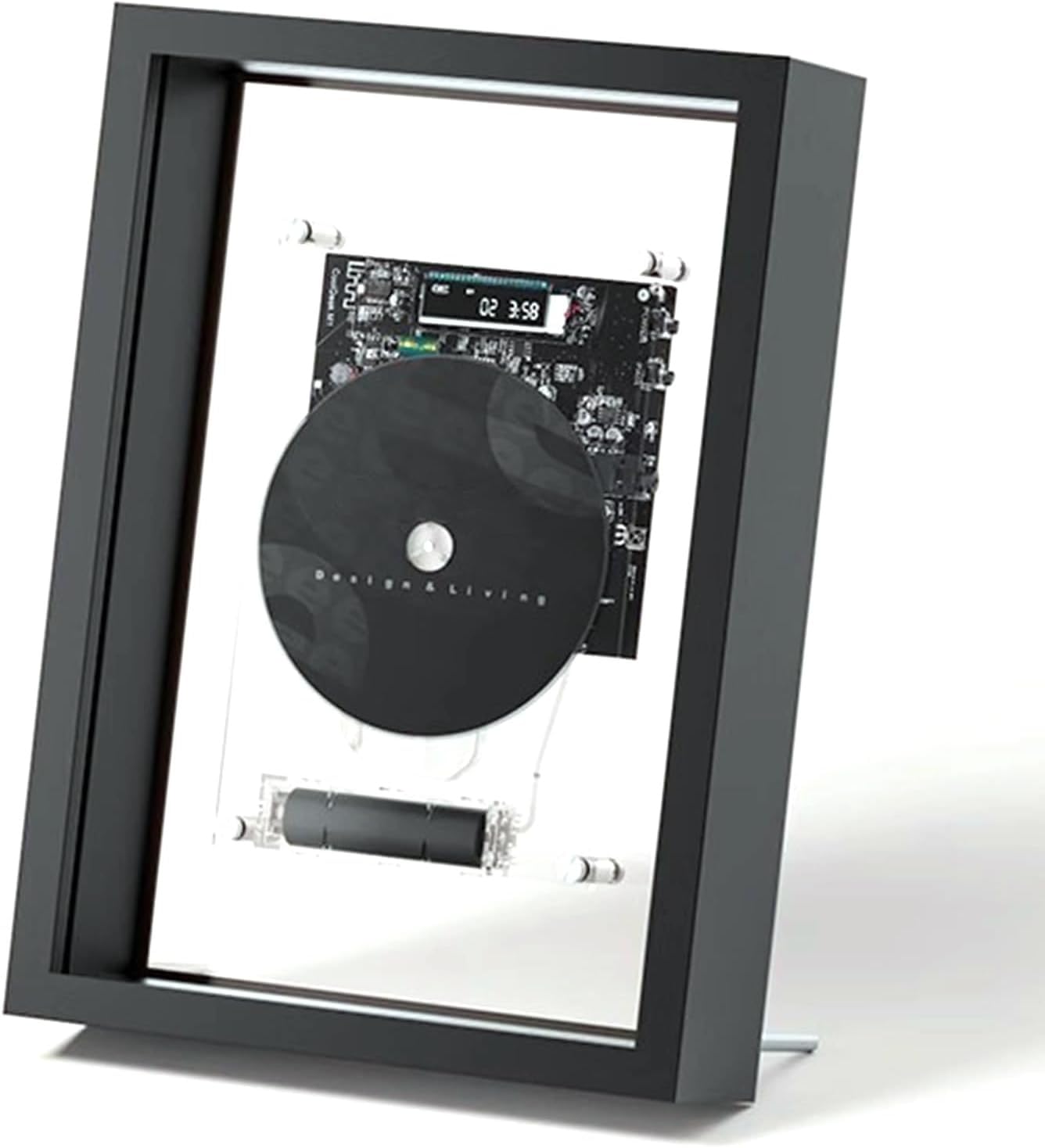 Odtwarzacz CD Music Frame, Ścienna Dekoracyjna Ramka Na Zdjęcia, Bluetooth 5.0/wyjście AUX 3,5 Mm, Z Pilotem, Do Domu/korytarza/biura/dekoracji Ściennej(Black)