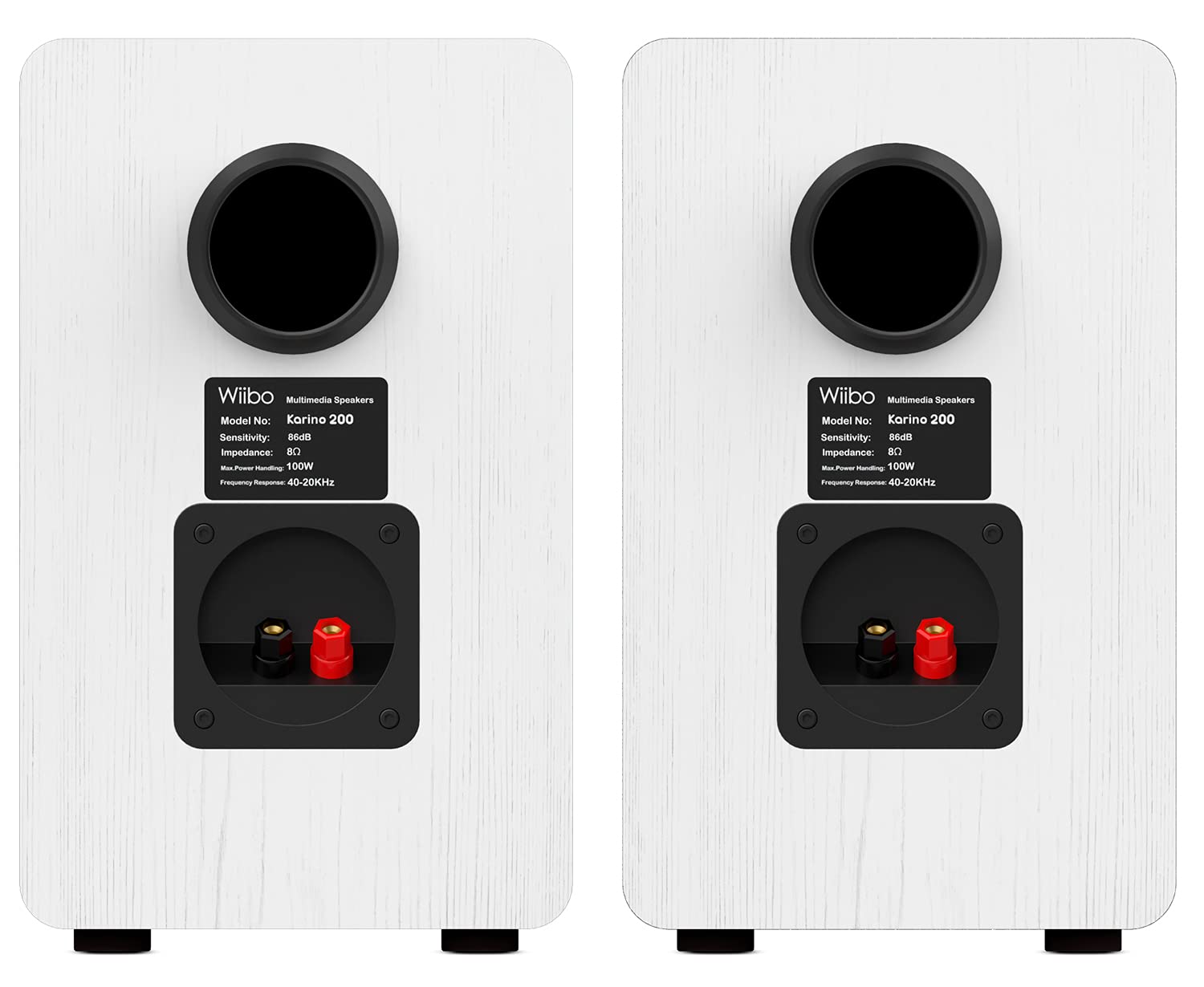 Wiibo Karino 200 White Altavoces HiFi Estanteria 2 Vias Reflex Pareja