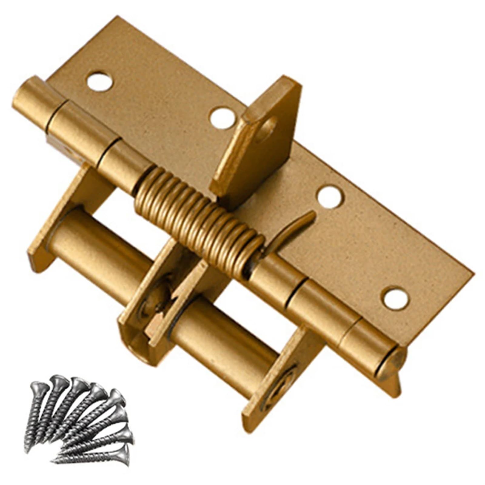 Flush Hinges Hinges Mute 4 Inch Spring Door Hinge 90-Degree Positioning Automatic Closer Closing Equipment(Yellow)