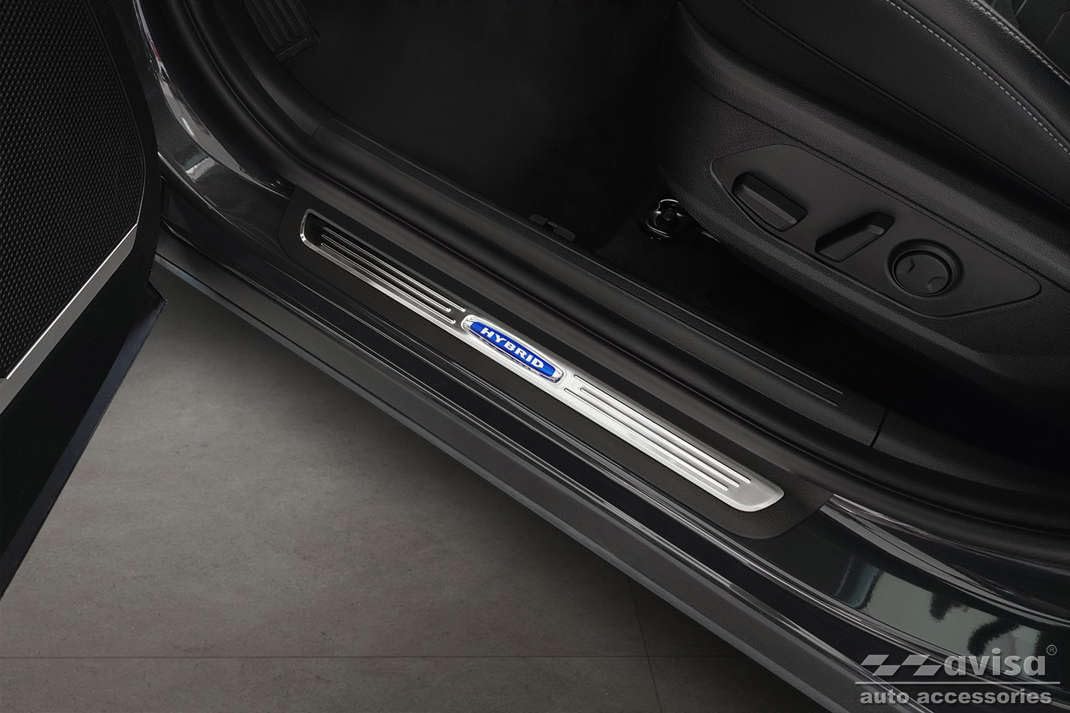 Ochraniacze progu drzwi Inox kompatybilne z Kia Sportage V 2021 - "Hybrid" - 2-częściowe