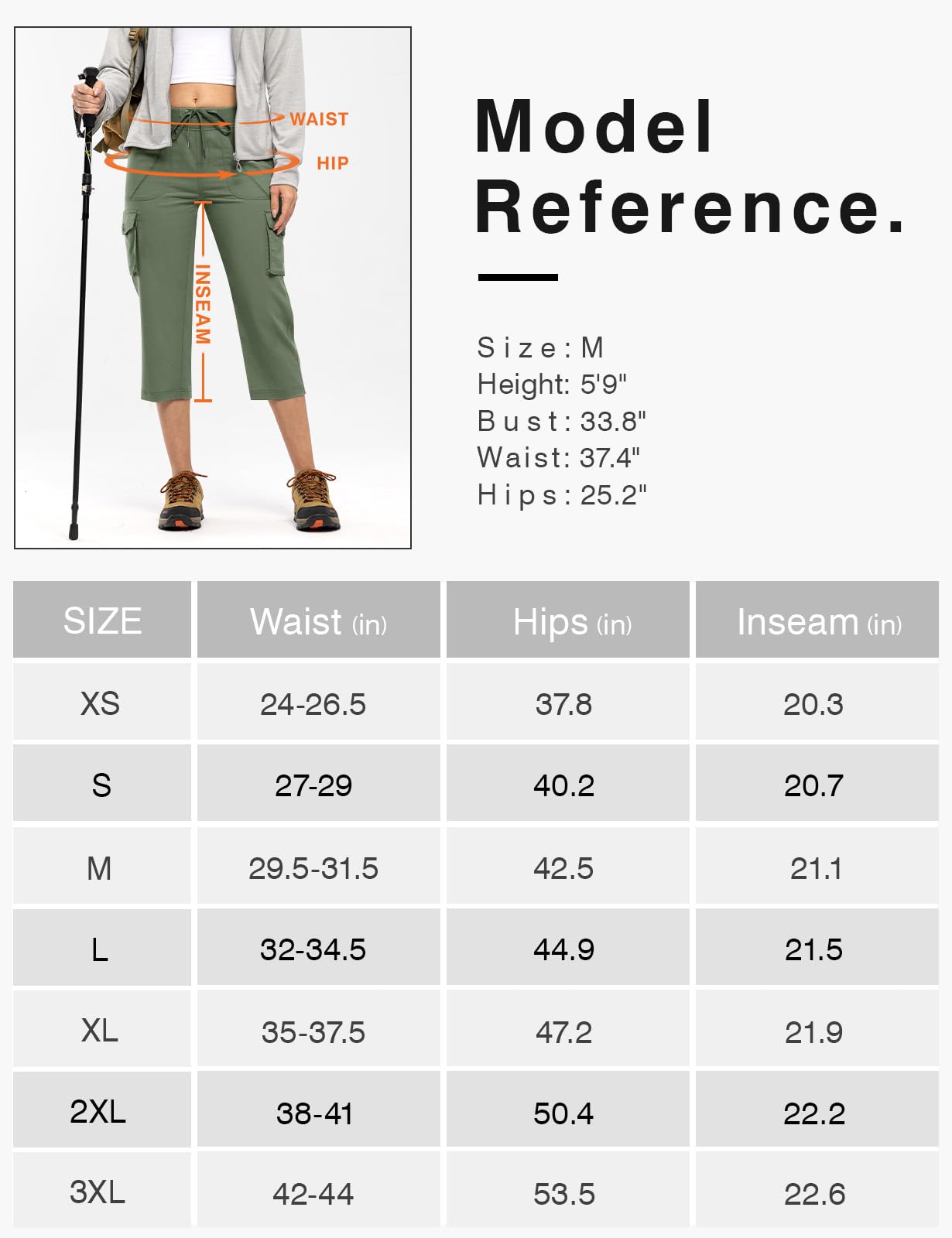 dohobo Pantacourt cargo pour femme Pantalon de randonnée léger à séchage rapide Respirant Short d'extérieur Athlétique Voyage Décontracté Confortable Pantalon 3/4 avec 6 poches