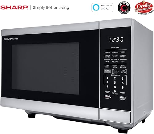 Miniatura 6 de SHARP Horno microondas para encimera compatible con Alexa Orville Redenbacher's certificado con plato giratorio extraíble de 12.4 pulgadas, 1000