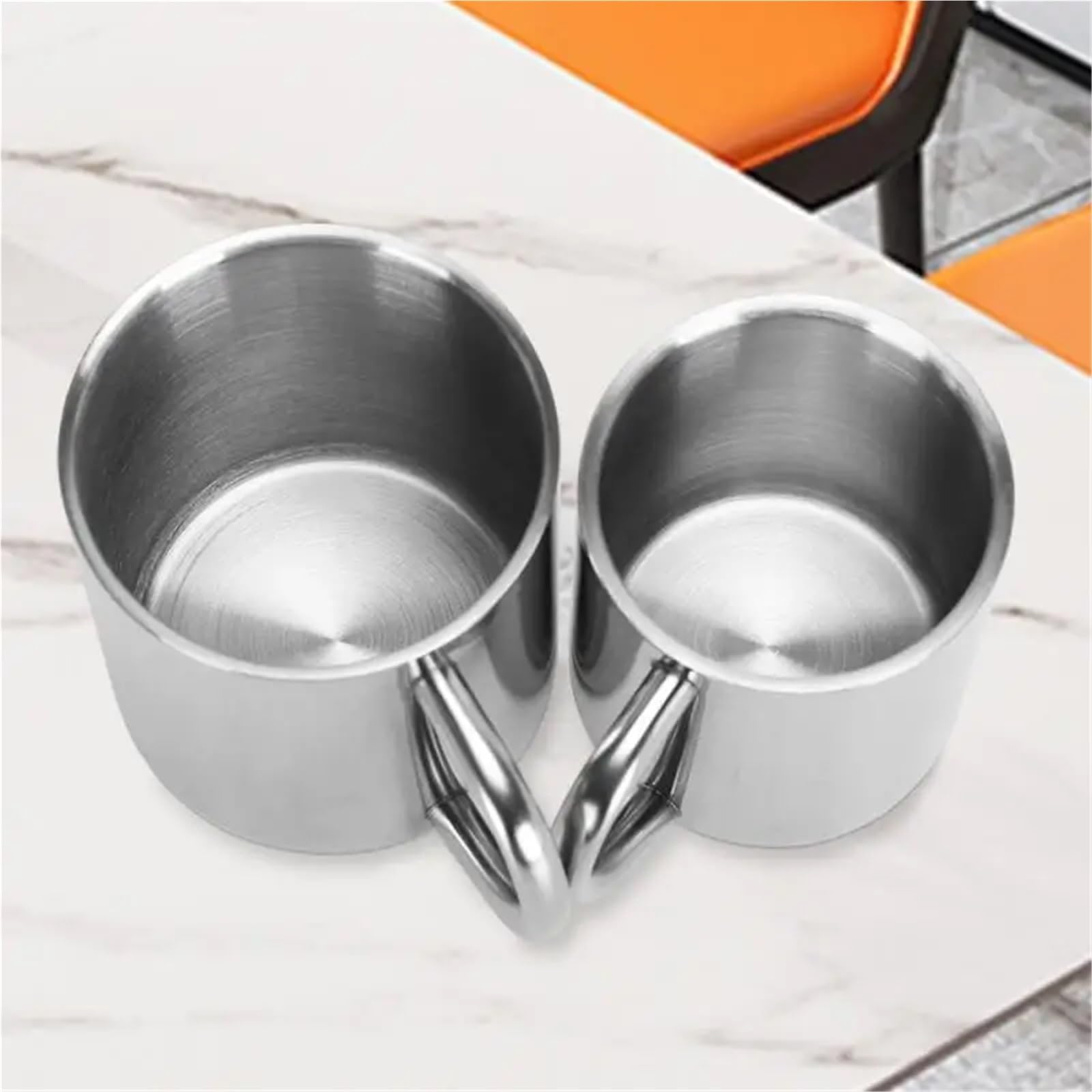 Taza térmica de café antiescaldado doble pared, taza agua portátil aislada acero inoxidable for cerveza, té, zumo y Para café y bebidas(220ml With Lid)