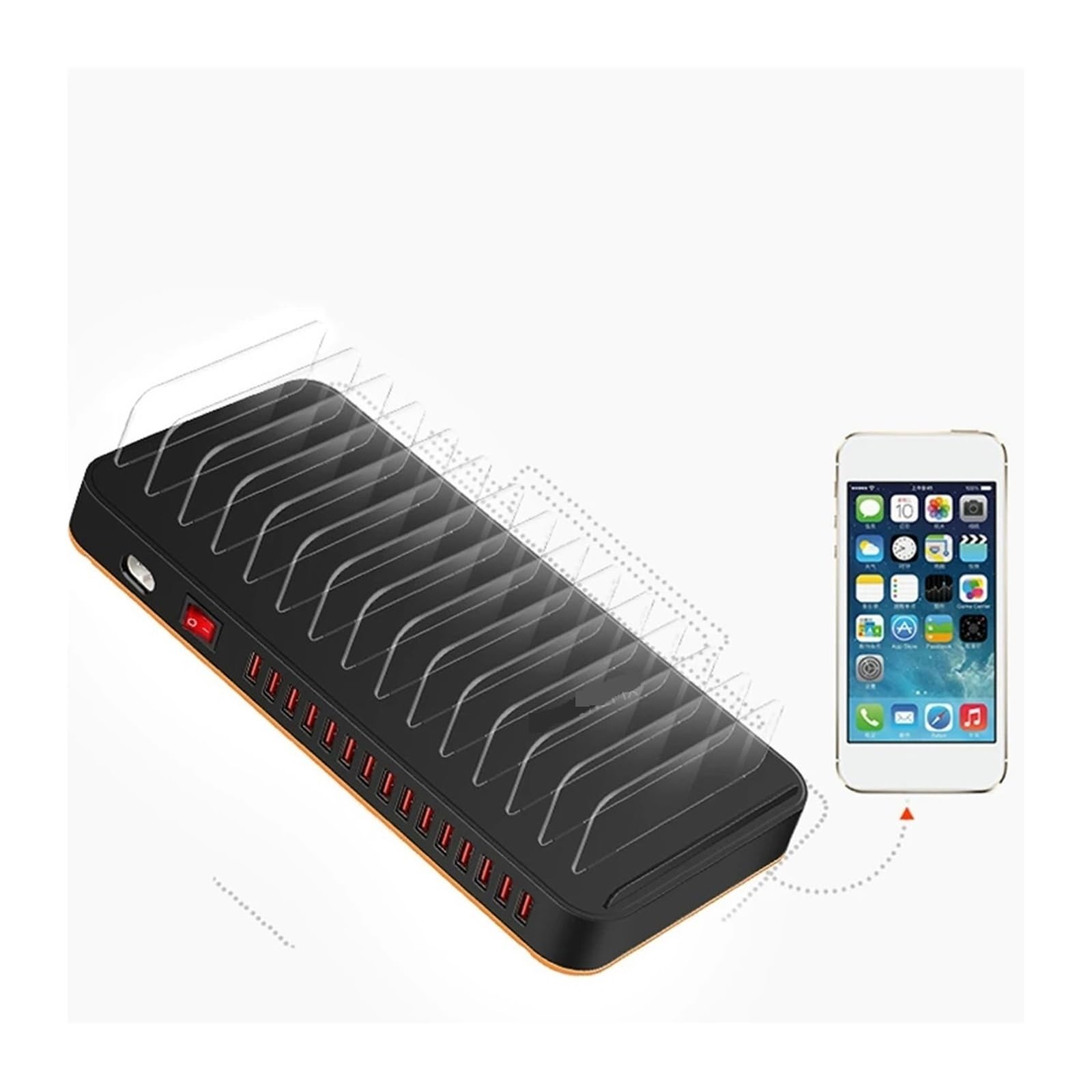 Szybka Ładowarka USB Multi 15 Port 100/180W 3.0 PD Szybkie Ładowanie Stacja Ładująca Do Telefonu Komórkowego Organizator Na Telefon Komórkowy Tablet Laptop MożLiwość Szybkiego łAdowania(100W)