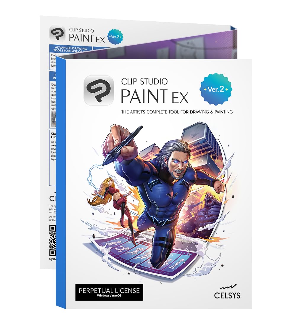 CLIP STUDIO PAINT EX Version 2 Perpetual License for Windows macOS