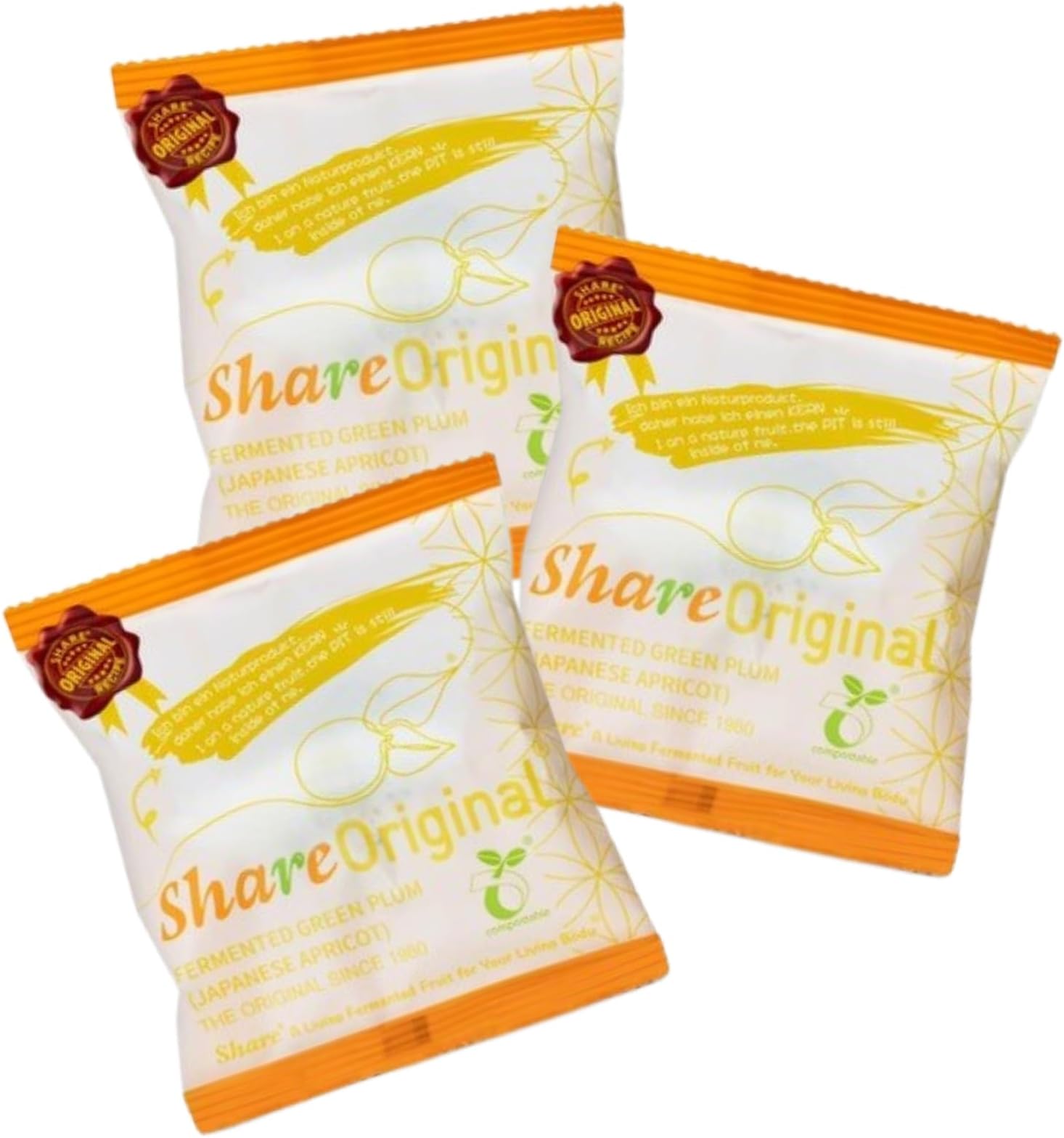 Share Originalยฎ cultured fermented Japanese apricot/plum (3-pc to taste) 30+months fermented, incl. description, Share Swiss Fermented