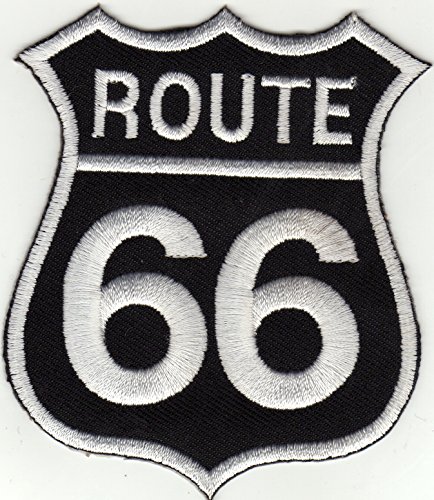 JAB Seller Écusson thermocollant à coudre ou à repasser Motif route 66 USA Highway moto culte biker (variante 3)