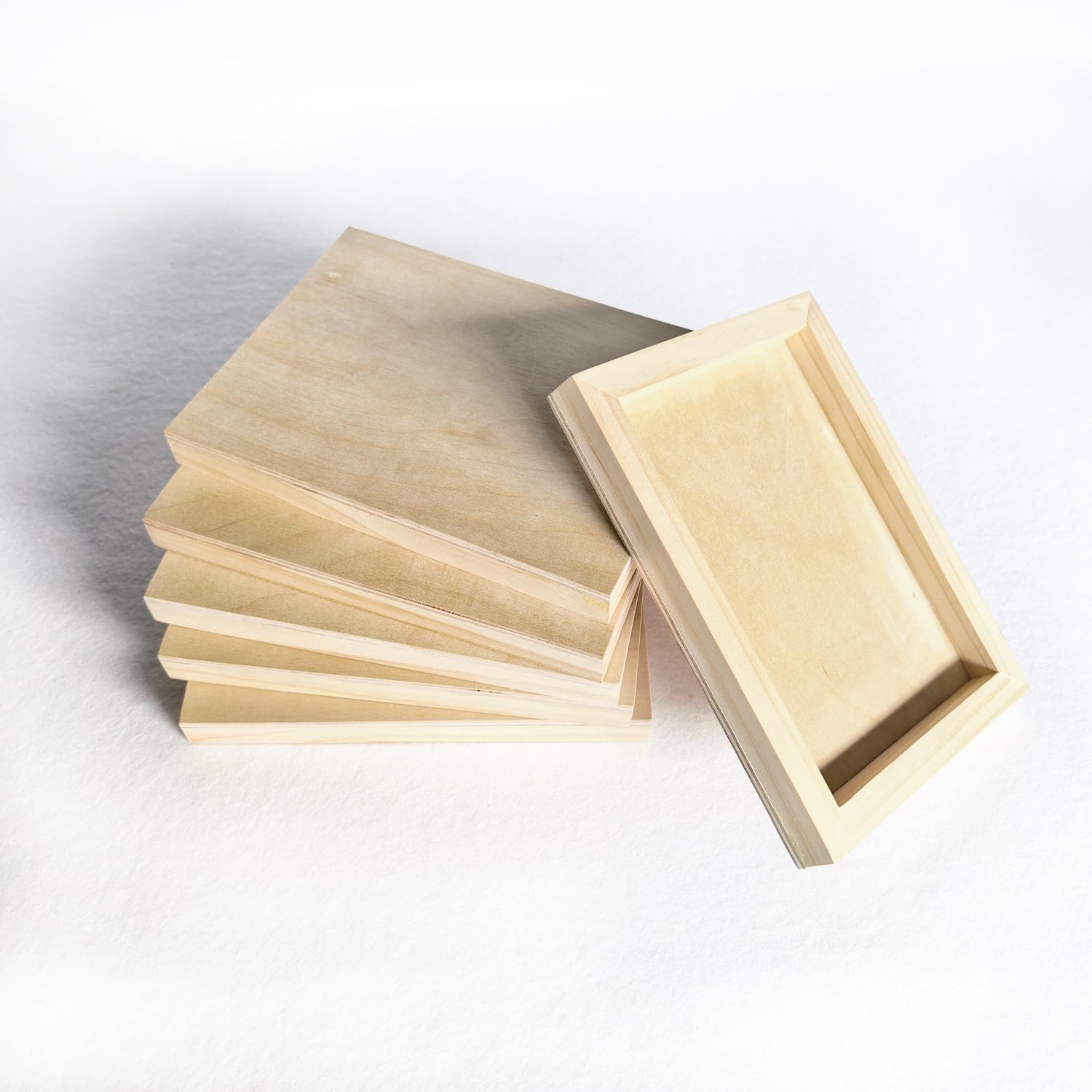 6 Pack 6 x 8 inch Wood Art Paint Boards, Unfinished Wood Canvas Panels for Crafts, Painting Canvas, DIY Art Gifts, Pouring, Arts Use with Oils, Acrylics (6×8 inch 6 Pack)