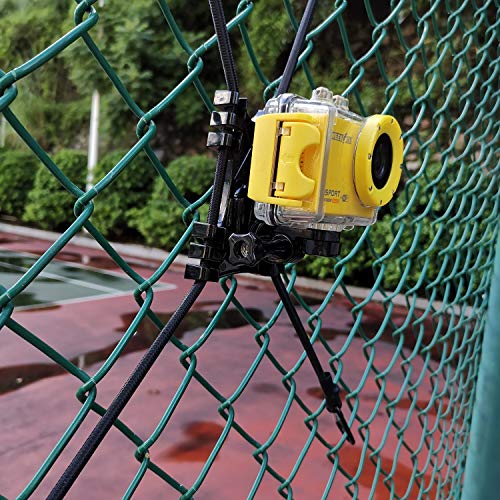 Image of Fencepro - Cell Phone Fence Mount /Camera Backstop Chain Link Mount for Gopro Action Camera and Smartphones - Your Baseball - Softball - Tennis Games Buddy