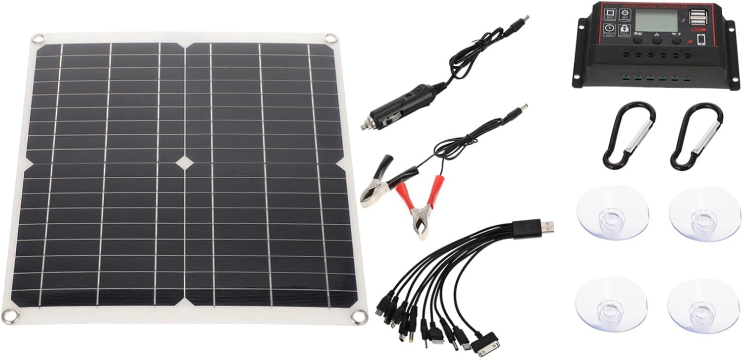 Outdoor Solar Charger Device with Controller Portable Emergency Solar Panel for Camping Hiking Travel Durable Easy to Use High Efficiency Charging Equipment
