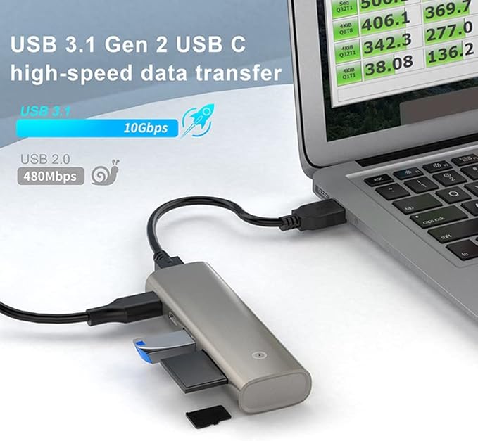 Hub USB 6 en 1 10 Gbps Qsvbeeqj miniatura 7