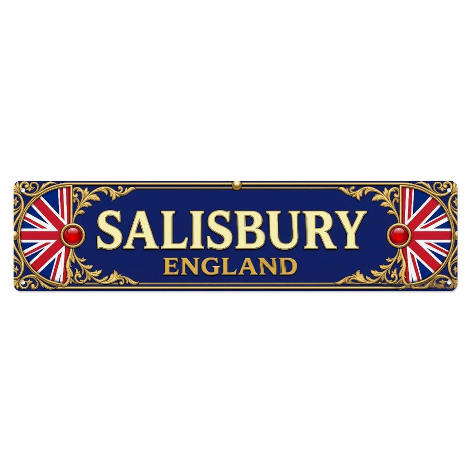 Metal Tin Sign Salisbury England Retro