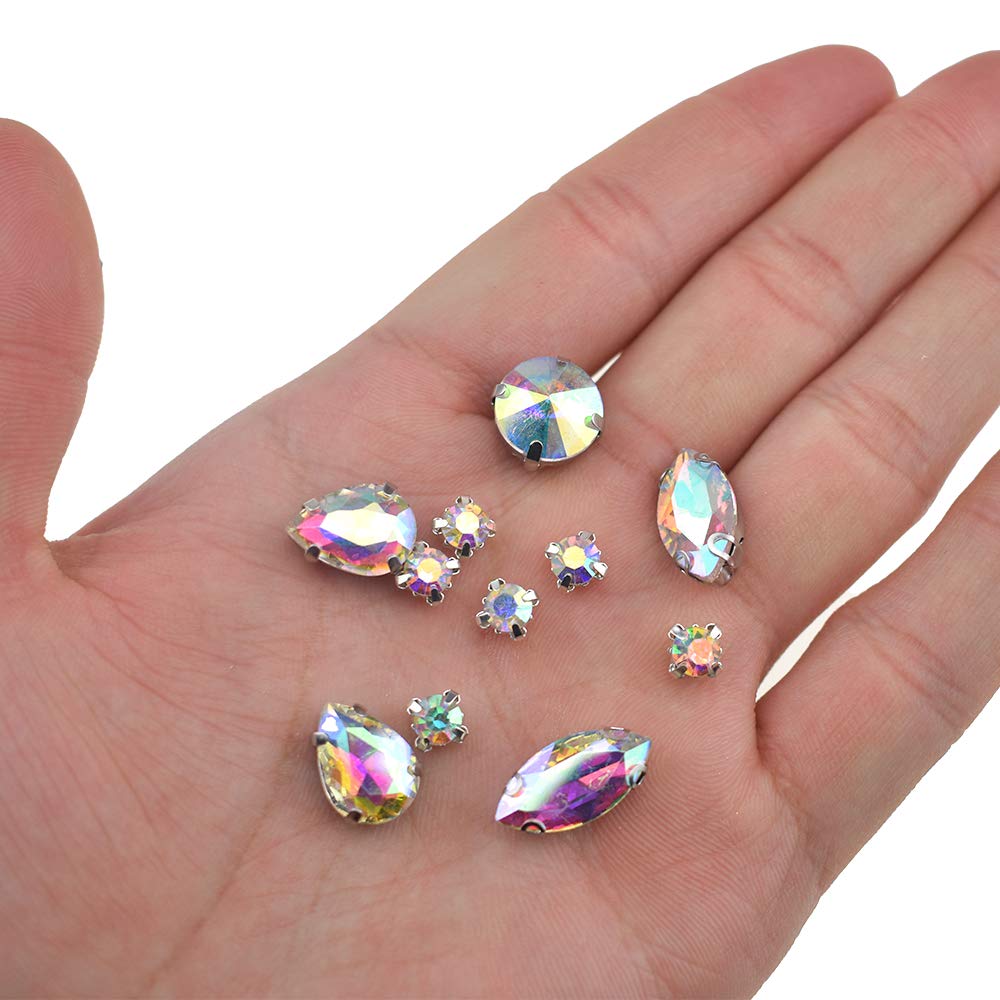 Strass à coudre et loisirs créatifs Hahiyo avec dos en métal pour décoration et bijoux