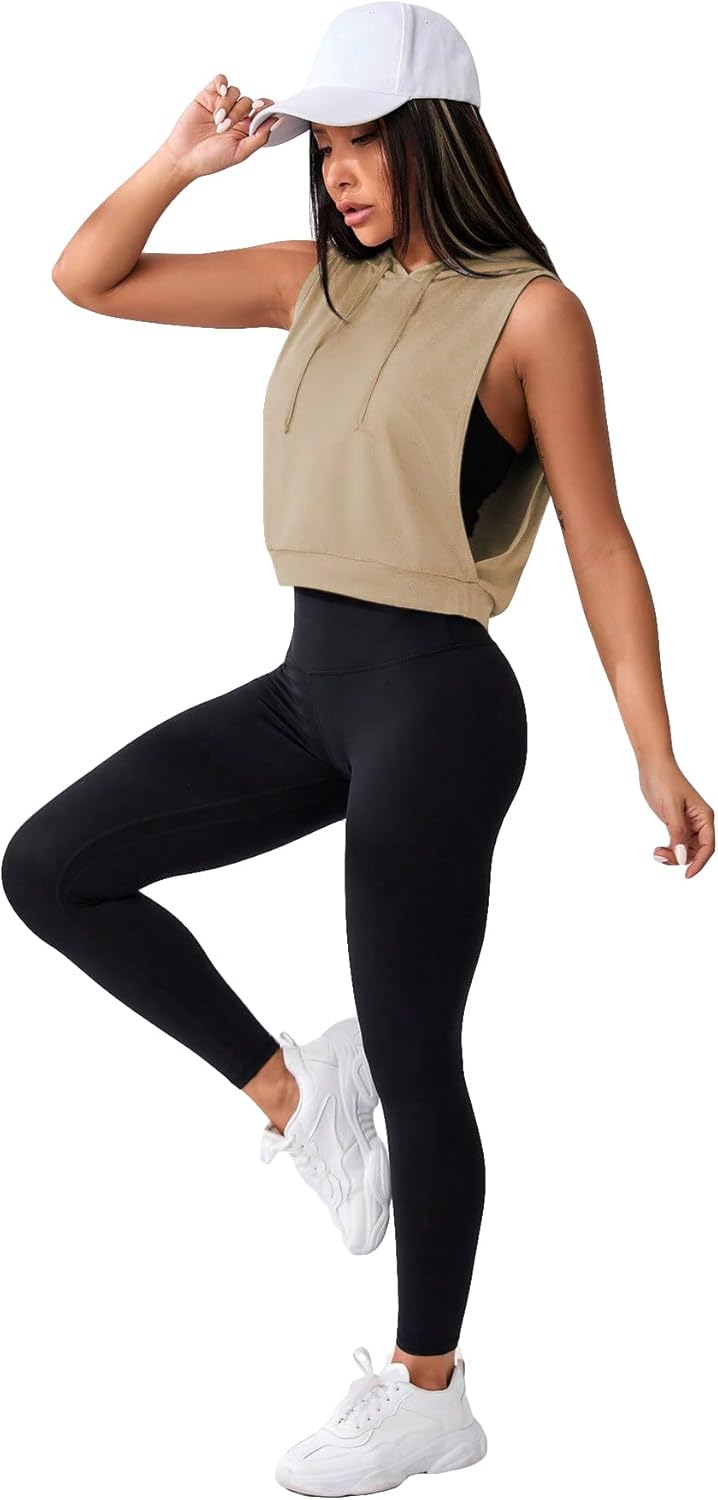 SweatyRocks Women's Sleeveless Workout Top Gym Activewear Crop Tank Top Open Side Shirt for Athletic Exercise Running - Image 4