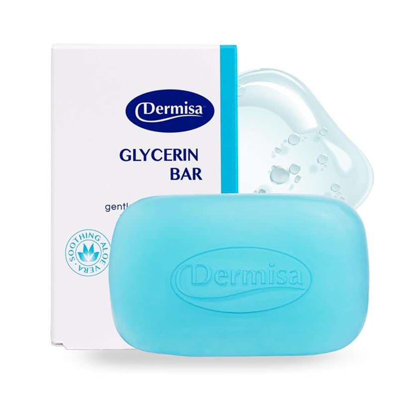 Dermisa Barra de glicerina com aloe vera, sabonete facial e corporal, 85 g
