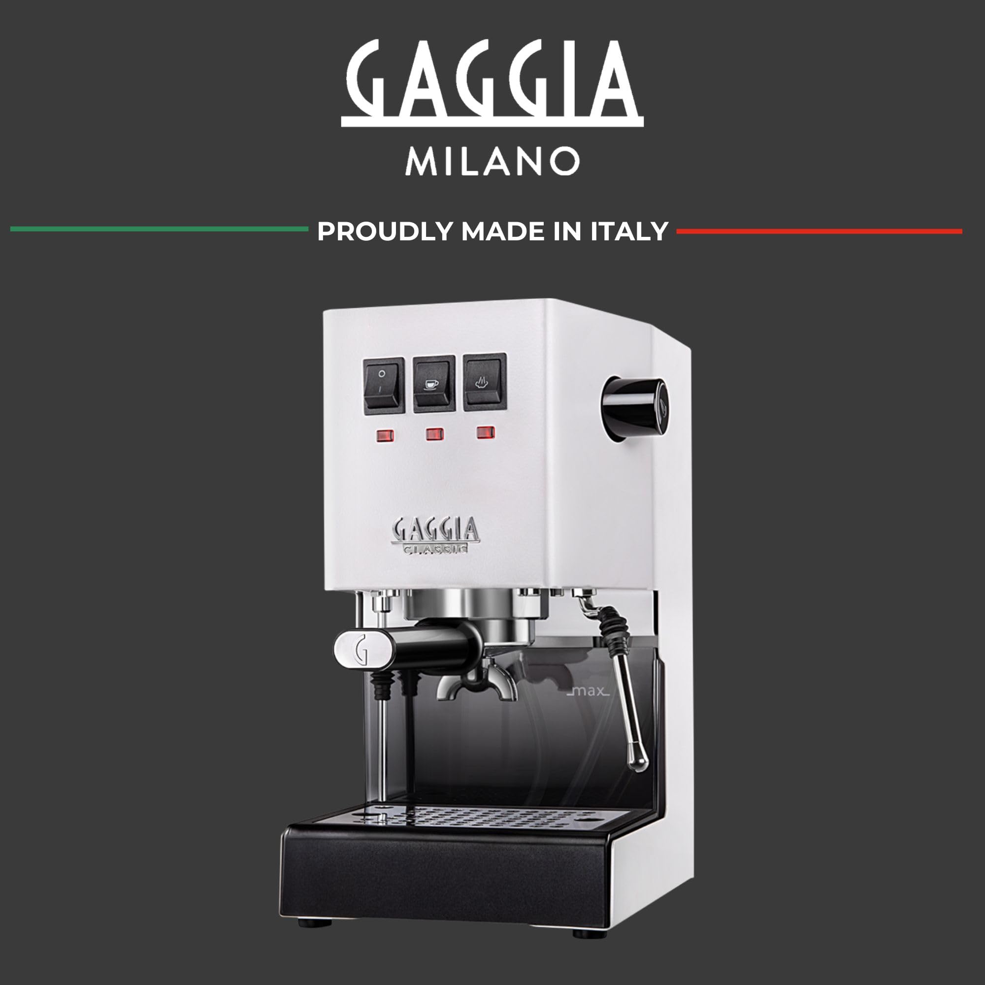 Gaggia RI9380/48 Classic Evo Pro Espresso Machine, Polar White, Small