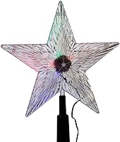 Vista 5 de Estrella Kurt Adler con luz de colores cambiantes para árbol de Navidad, 8.5 pulgadas