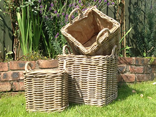 Very Strong Excellent Quality Lined Square Log Basket / Storage Basket