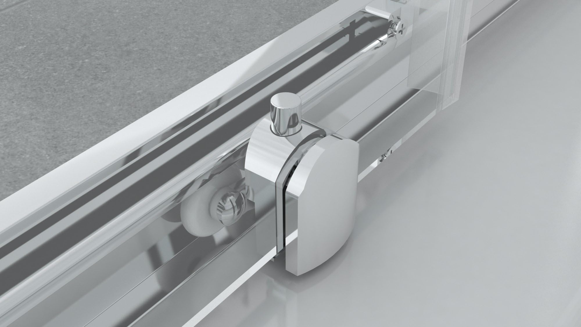 Box doccia a nicchia 165 cm porta scorrevole apertura laterale H195 cm ALBA Cromato