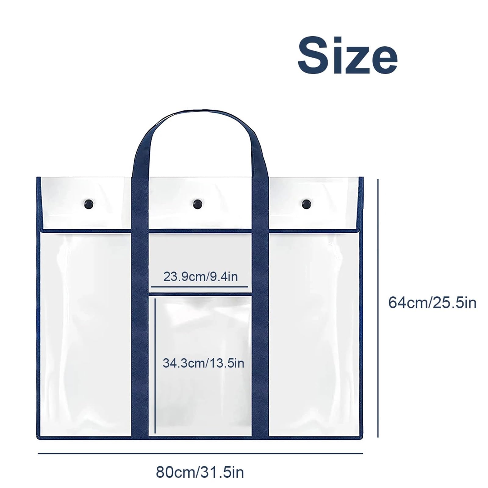 Bolsa Para Tablero De Dibujo De Artista Bolsa for carteles, portafolios de arte de PVC transparente, portapapeles portátil con asa, bolsillo multiusos for carteles for estudiantes Para Cuaderno De Boc
