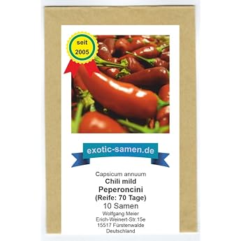 Chilli with Mild Flavour for Sheep Cheese Filling or Salad - Peperoncini - 10 Seeds