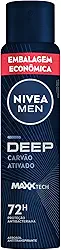 NIVEA MEN Antitranspirante Aerossol Deep Carvão Ativado 200ml