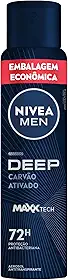 NIVEA MEN Antitranspirante Aerossol Deep Carvão Ativado 200ml