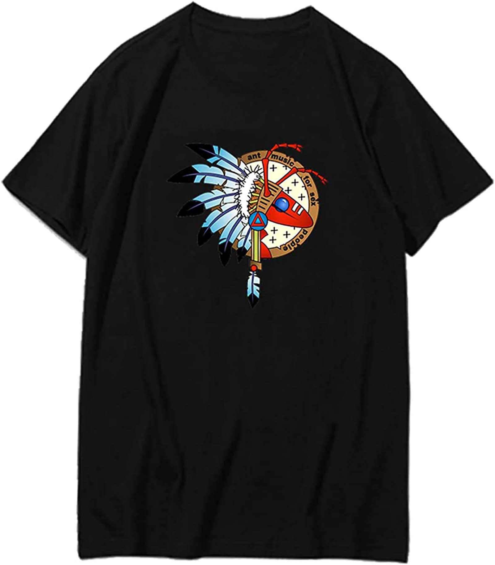 Adam Ant Warrior Graphic t Shirts Black White T-Shirt Ants Music for Sex People Oversized Short Sleeve Harajuku t-Shirts BlackXL