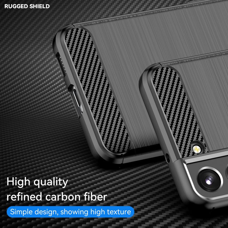Image of Hybrid Carbon Fiber Back Case for Samsung Galaxy S22 (Black)