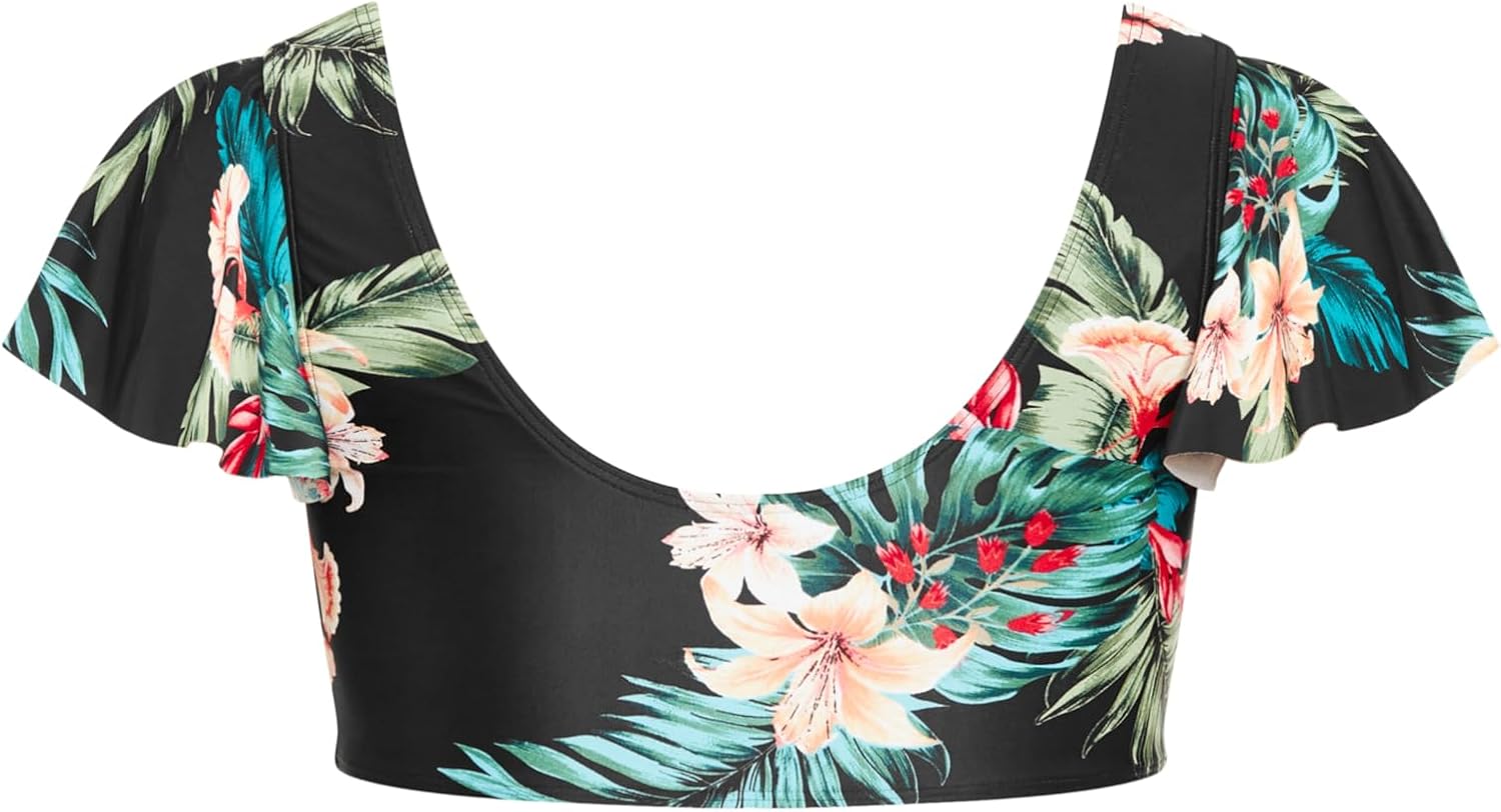 City Chic ビキニトップTop - Ingrid Cap Sleeve Printレディース