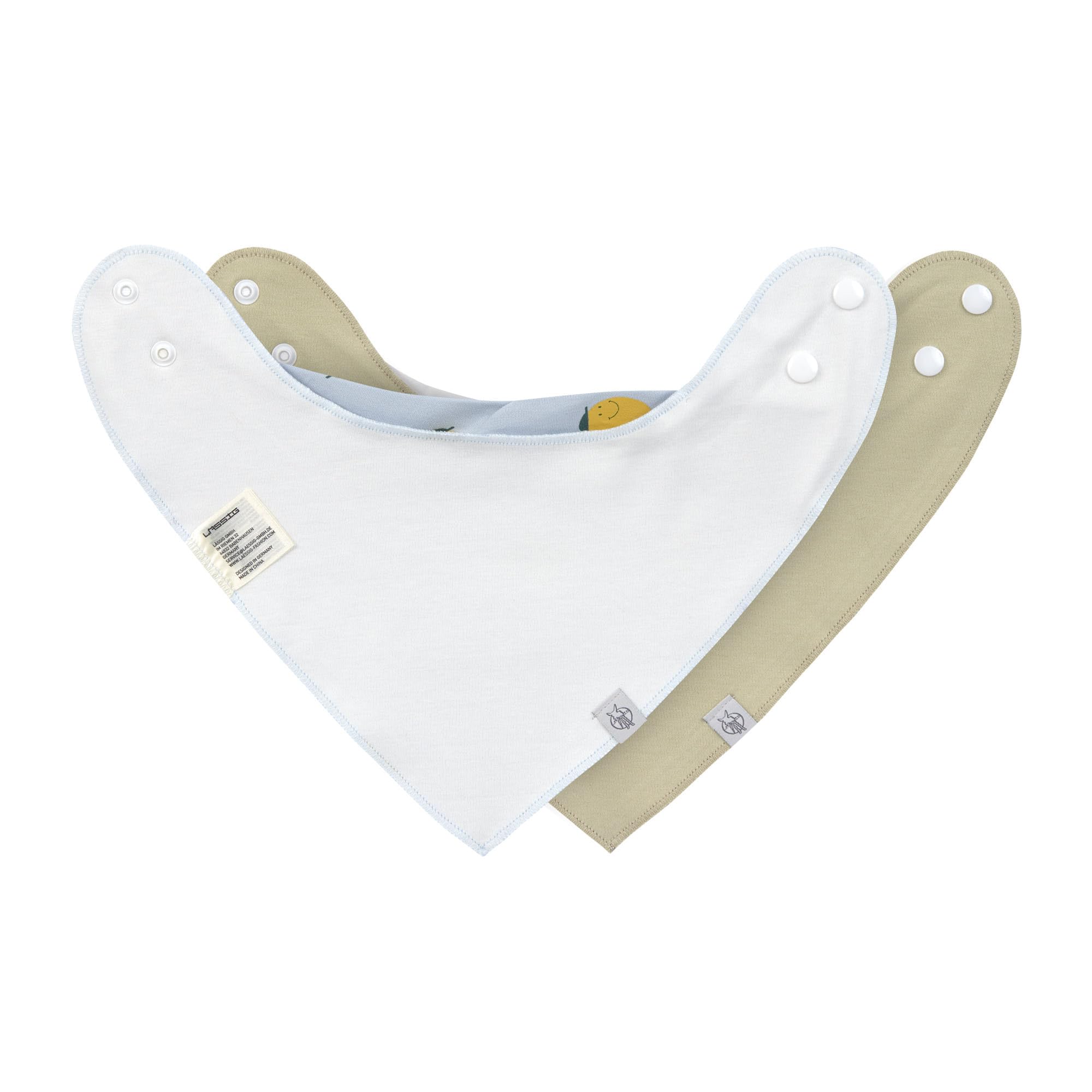 Image secondaire de Set de 2 Bavoirs Écharpe Triangle en Coton Bio Happy Fruits - Lässig