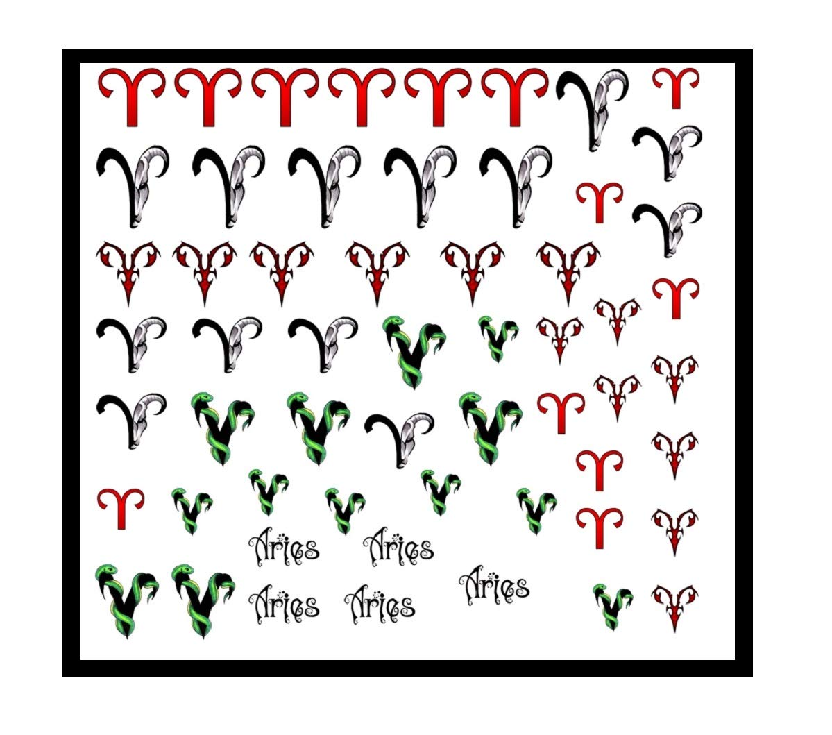 Amazon.com : Aries Collection (Aries Zodiac Nail aRT) : Beauty & Personal  Care