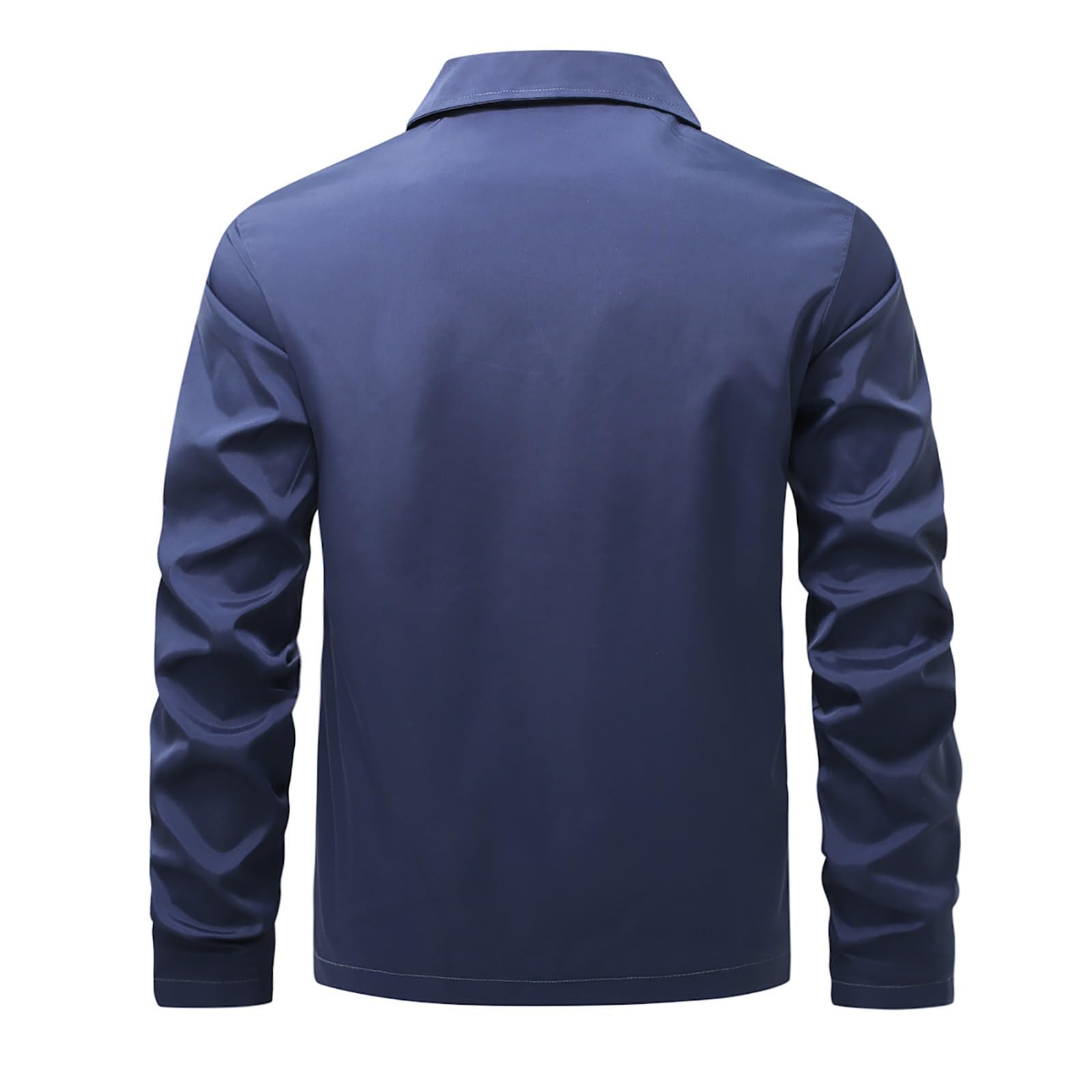Generisch Chaqueta de entretiempo ligera con cremallera para hombre - Cazadora clásica para primavera y otoño | Chaqueta de ocio impermeable y resistente al viento