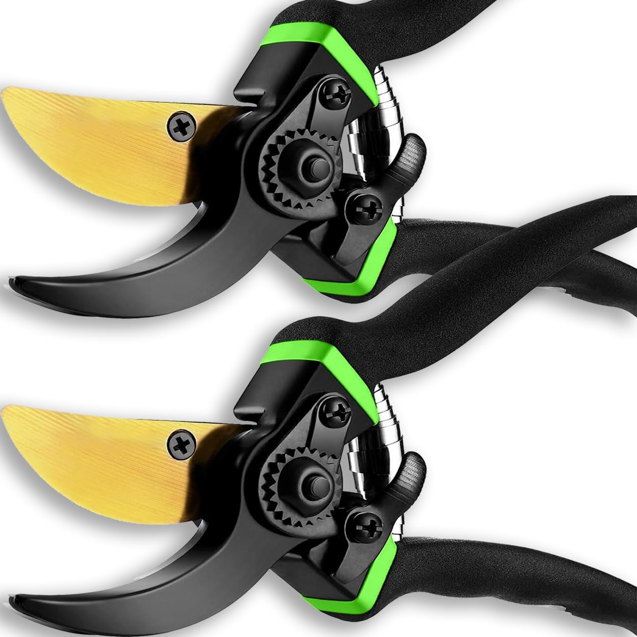 Pruning Shears 8.5", Gardening Hand Tools, Garden Scissors, Secateurs, Bypass Pruners For Gardening, Garden Clippers for Plants, Yard Tools, Flower Scissors, Carbon Garden Shears Heavy Duty, Pack of 2