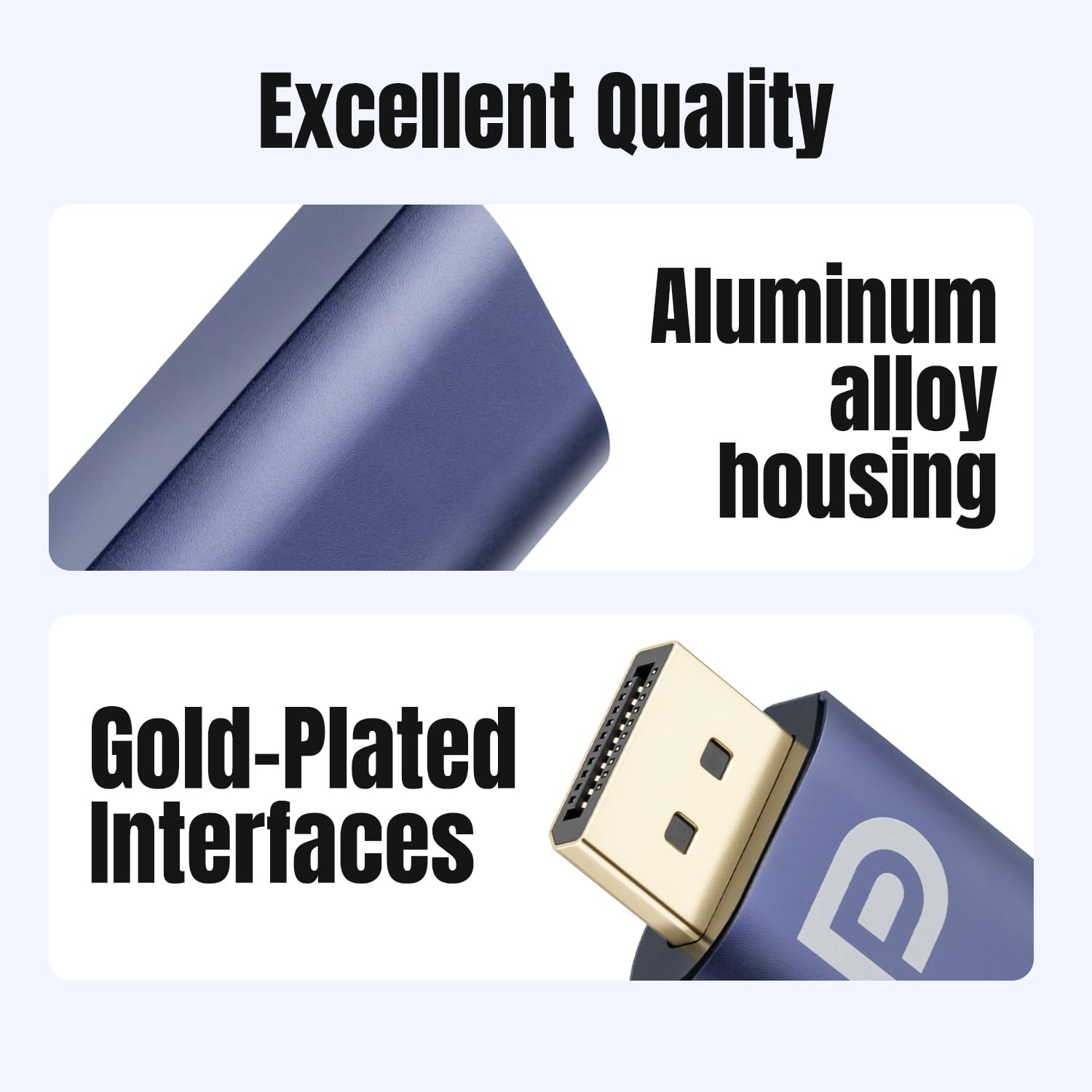 Adapter USB C na DisplayPort 1.4 8K@60Hz, konwerter typu C na DP obsługuje 4K@144 Hz, 2K@240 Hz HDR 3D, obudowa aluminiowa, kompatybilna z MacBook Pro/Air, iPad Pro, XPS, Samsung S23