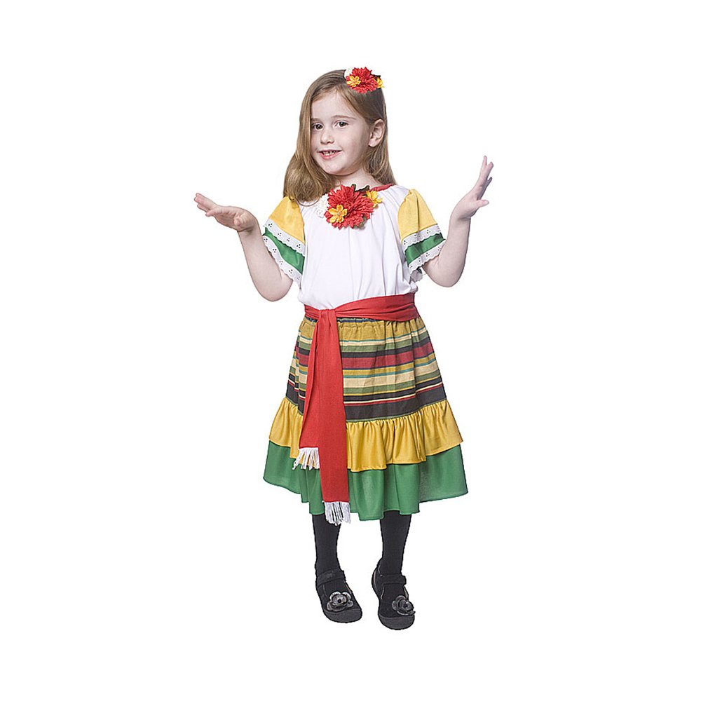 knee length dresses for ladies unik Girl's Fancy Traditional Mexican Cinco De Mayo Fiesta Dress Size   unik Retail