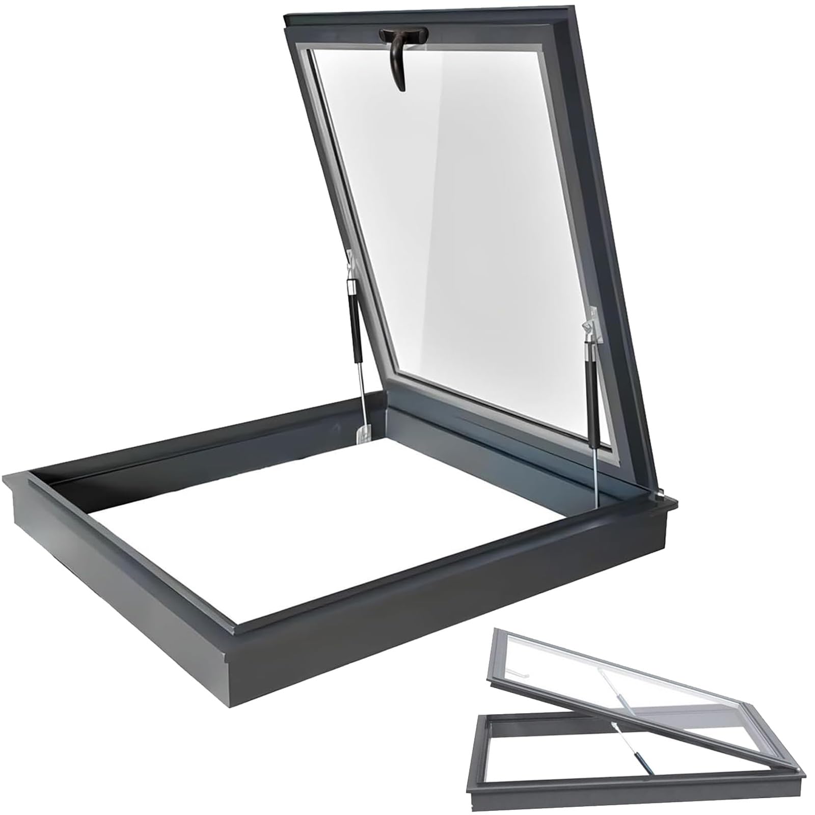 Ventana de techo manual con protección solar para áticos y sótanos