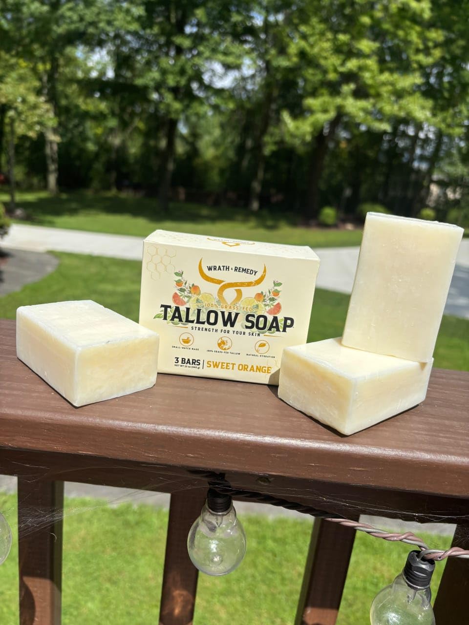 Wrath & Remedy Beef Tallow Soap Bar, Grass-Fed Tallow, Vanilla Bean, 3 Bars image 4