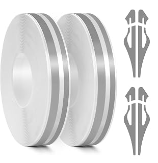 2 Rolls 32Ft Car Pinstripe Tape, Automotive Pinstriping Tape Stickers Vinyl DIY Stripes Pinstripe Emblems Trim Decals for Car, SUVs, Pickups, Motorcycle and Boat, Racing Stripes (Gray)
