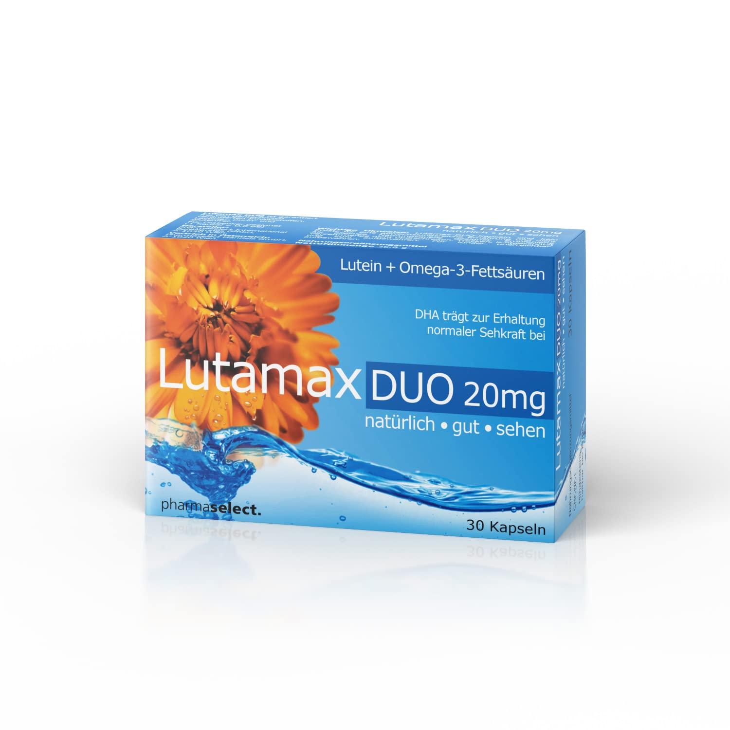 Lutamax DUO 20 mg – 30 Kapseln | Lutein, Zeaxanthin & Omega-3 | Augenvitamine bei AMD und altersbedingten Augenproblemen