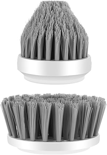 Cabezales de cepillo reemplazables, paquete de 2 para fregador eléctrico giratorio, cepillo de limpieza inalámbrico para baño de piso